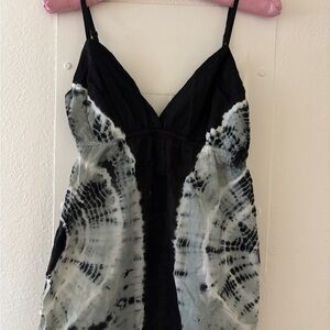 Billabong Black and White Tie-Dye Blouse